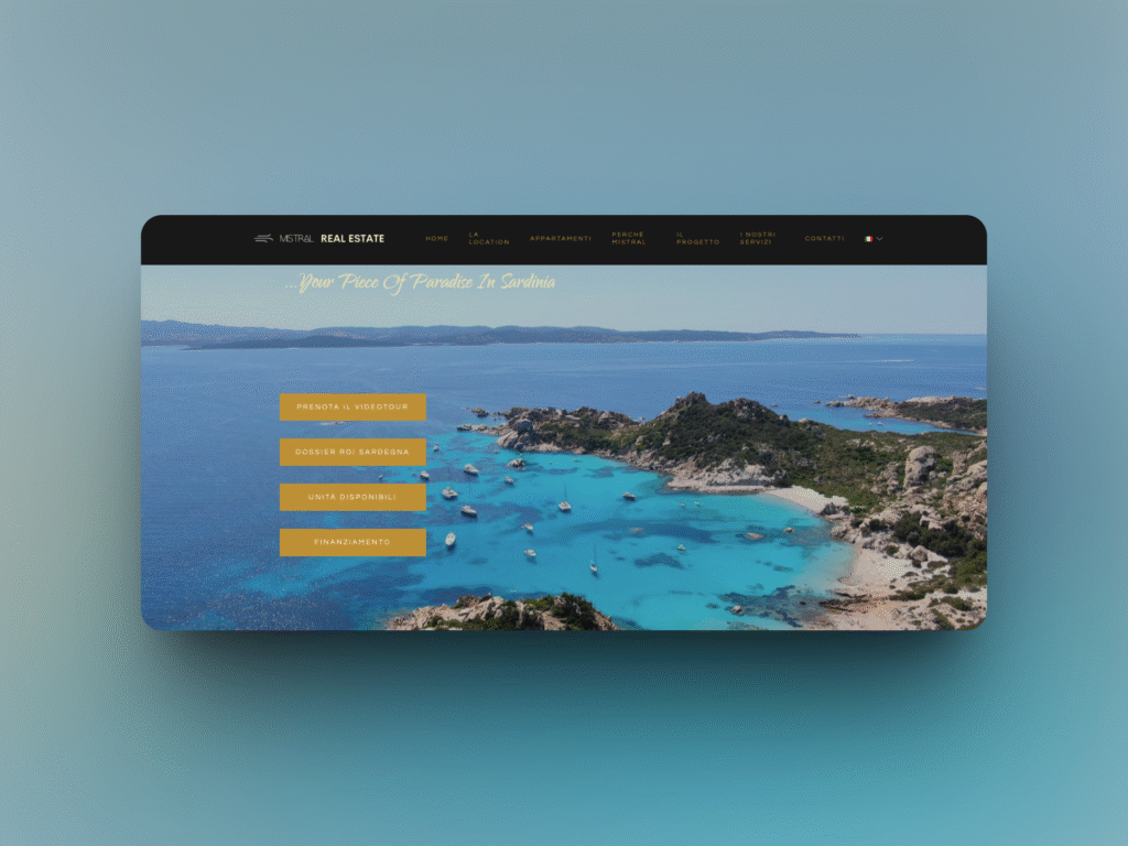 Mockup Sito Mistral La Maddalena