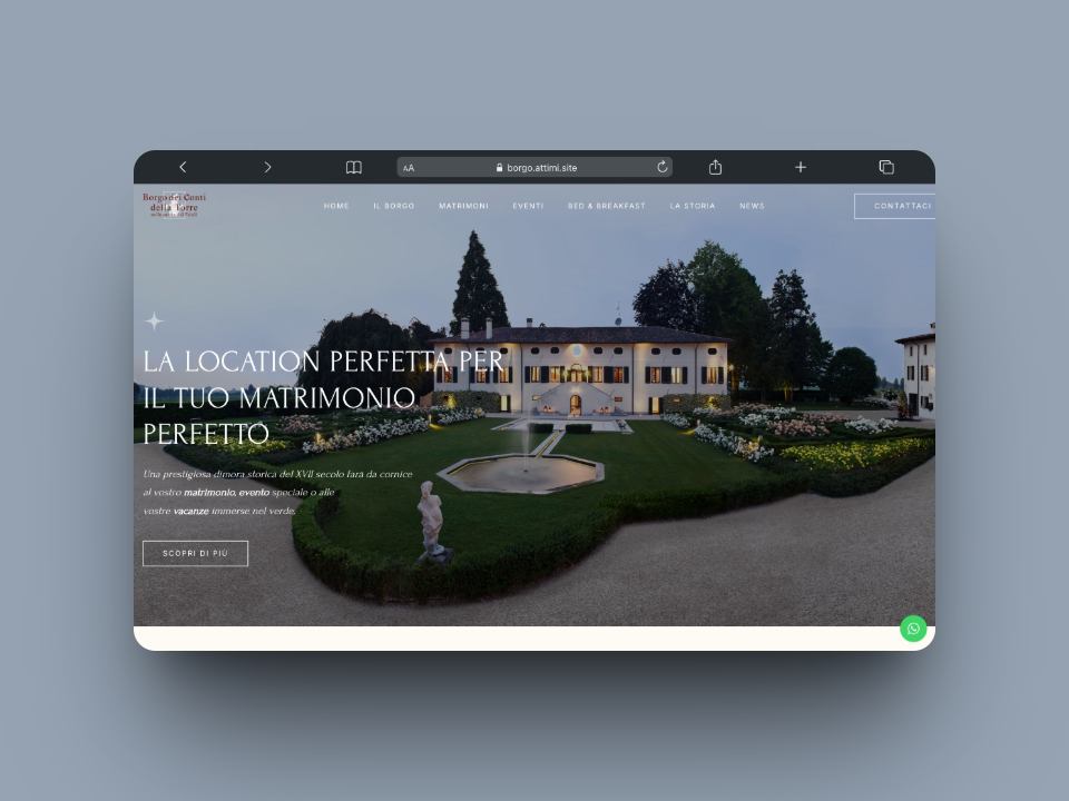Mockup Sito Borgo dei conti restyling